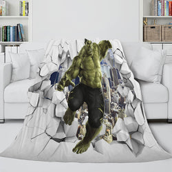 Avengers Flannel Fleece Throw Cosplay Blanket Shawl Wrap Nap Quilt (Online Order Only)