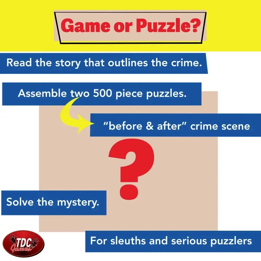 B is for Birthday Set of 2 500 Piece Mystery Jigsaw Puzzles TDC (ONLINE ORDER ONLY)