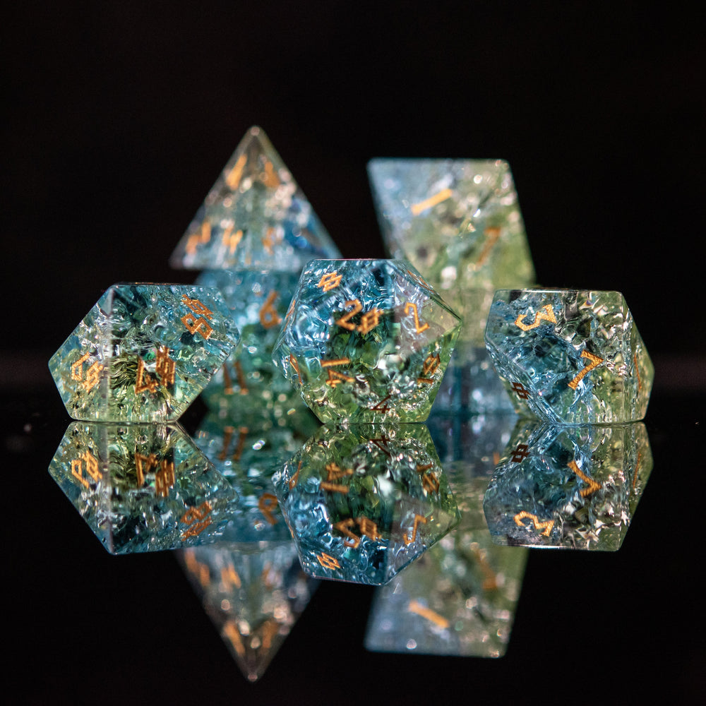 Calypso Shattered Glass Dice Set (ONLINE ORDER ONLY)