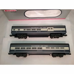 BAC43030 Baltimore Ohio 60 Ft Aluminum Streamliners O Scale Combine And Diner Set (ONLINE ORDER ONLY)