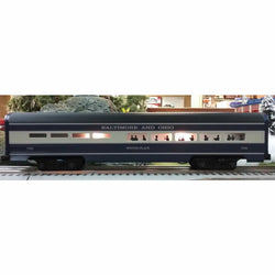 BAC43030 Baltimore Ohio 60 Ft Aluminum Streamliners O Scale Combine And Diner Set (ONLINE ORDER ONLY)
