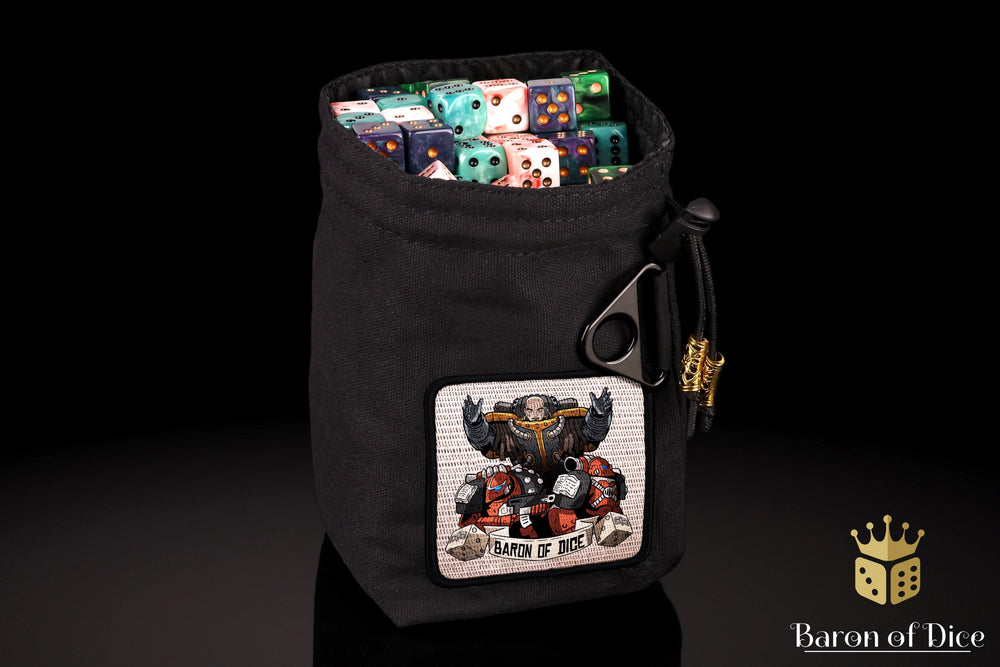Baron's Dice Bag | Flaming Book Patch