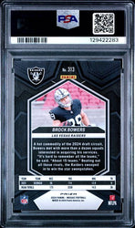 Graded 2024 Panini Mosaic Brock Bowers #313 Red Sparkle Rookie RC Football Card PSA 10 Gem Mint