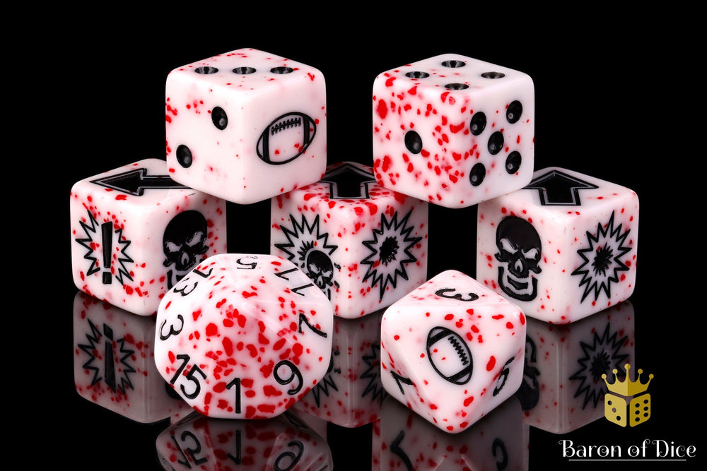 Murderous - Bloody Football Dice (Set of 7) (ONLINE ORDER ONLY)