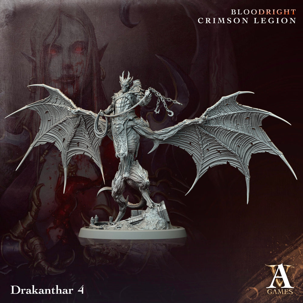 3D Printed Archvillain Games Drakanthar Bloodright - Crimson Legion 28 32mm D&D (Online Only)