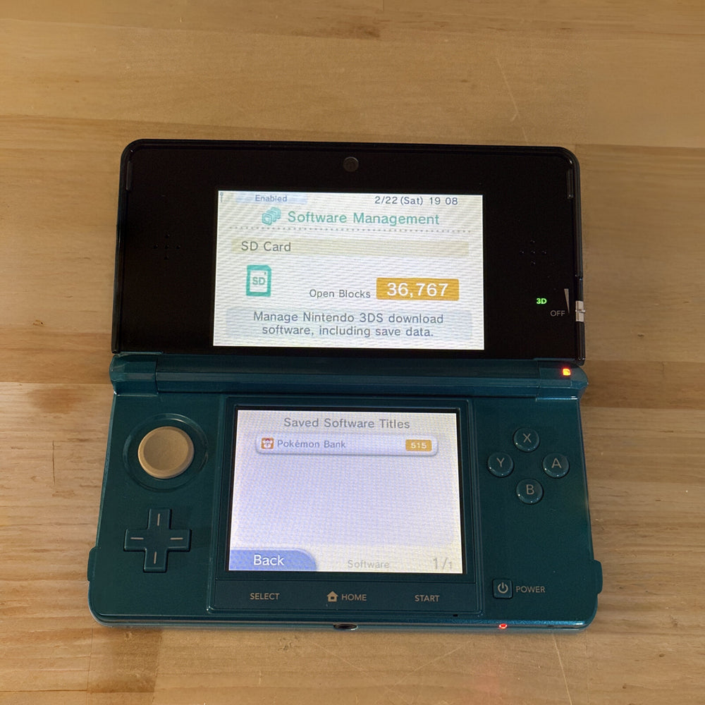 Nintendo 3DS Aqua Blue (PRELOADED GAMES) - Nintendo 3DS (Refurbished) (Online Order Only)