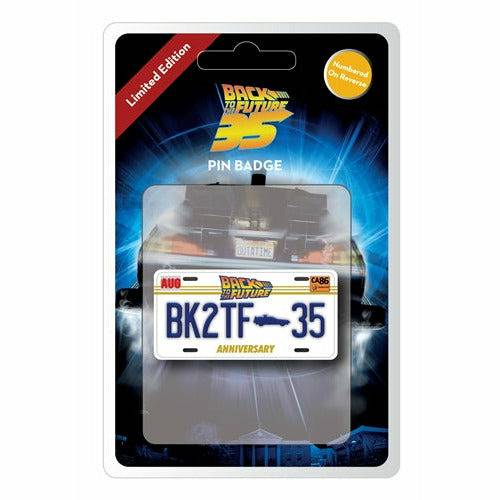 Back to the Future Limited Edition 35th Anniversary License Plate Pin Badge (ONLINE ORDER ONLY)