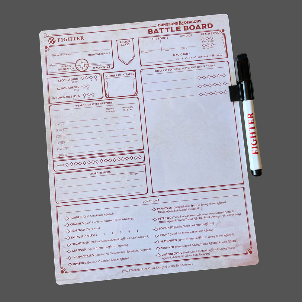 Beadle & Grimm's D&D Battle Board: Fighter (ONLINE ORDER ONLY)