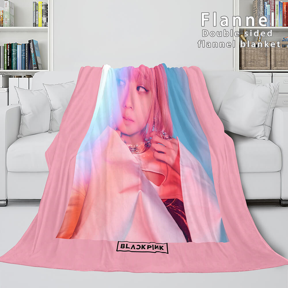 BLACKPINK Soft Flannel Blanket Fleece Throw Blanket Bedding Sets (Online Order Only)