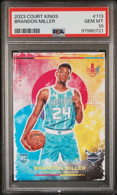Graded 2023 Panini Court Kings Brandon Miller #113 Rookie RC Basketball Card PSA 10 Gem Mint