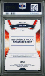 Graded 2024 Topps Resurgence Bo Nix #RRSNB /249 Aqua Surge Rookie Auto Rookie RC Football Card PSA 10 Gem Mint