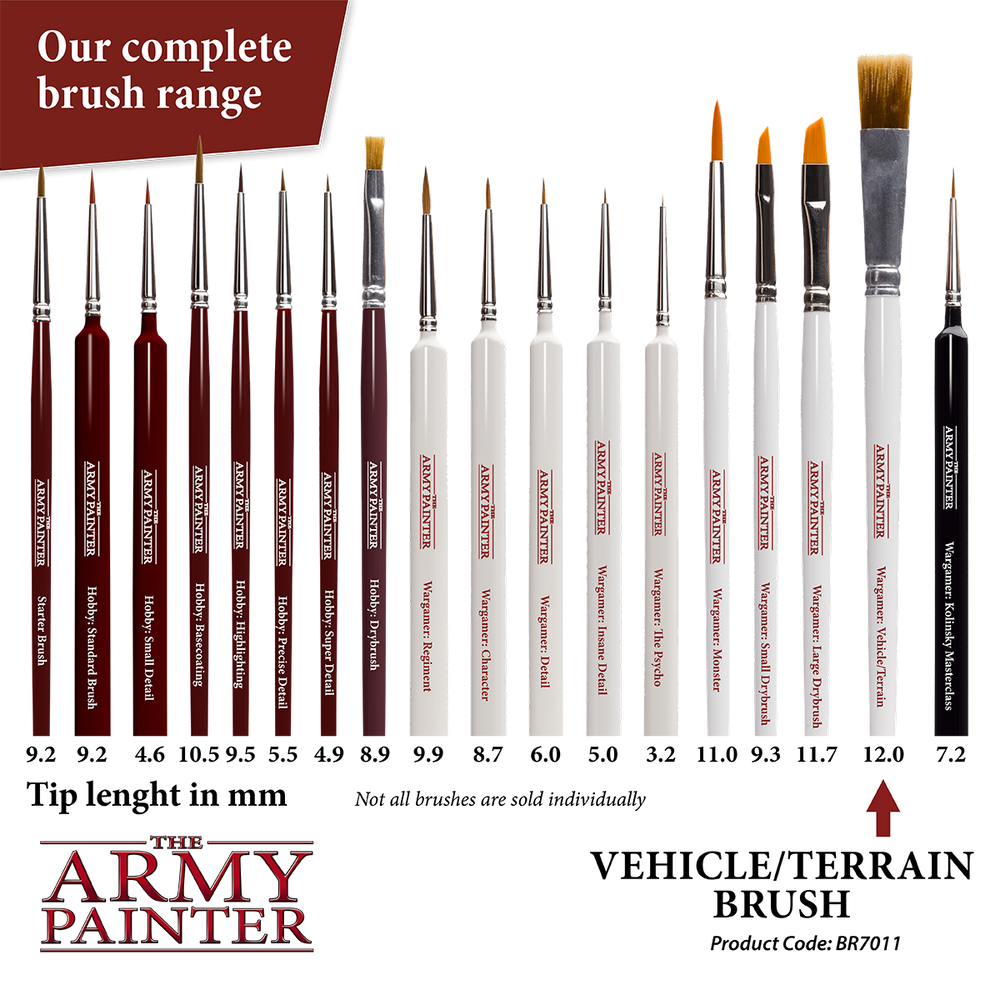 Army Painter Tools: Wargamer Brush - Vehicle & Scenery