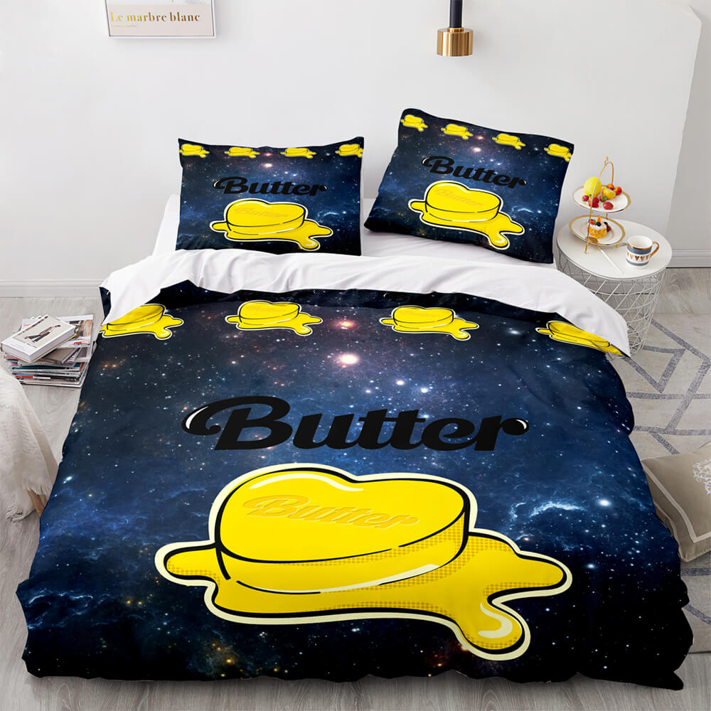 BTS Butter Cosplay Bedding Sets Soft Quilt Covers Without Filler (Online Order Only)