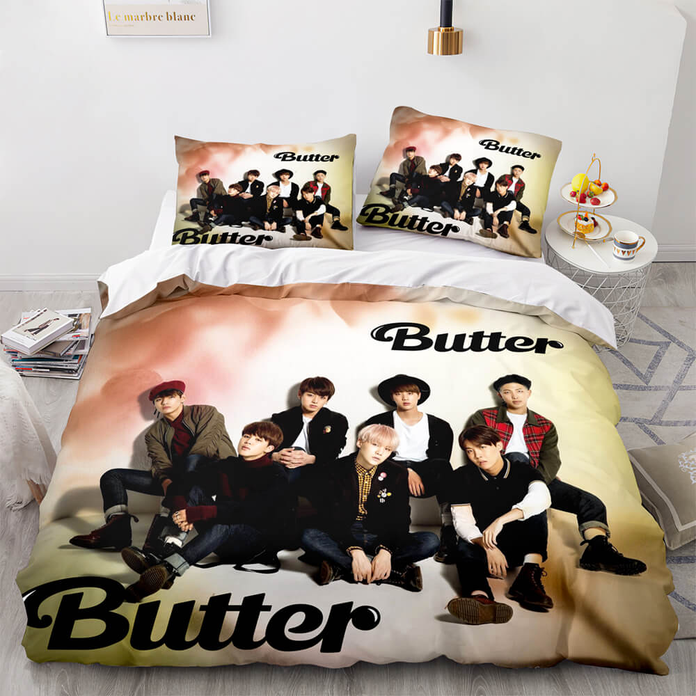 BTS Butter Cosplay Bedding Sets Soft Quilt Covers Without Filler (Online Order Only)