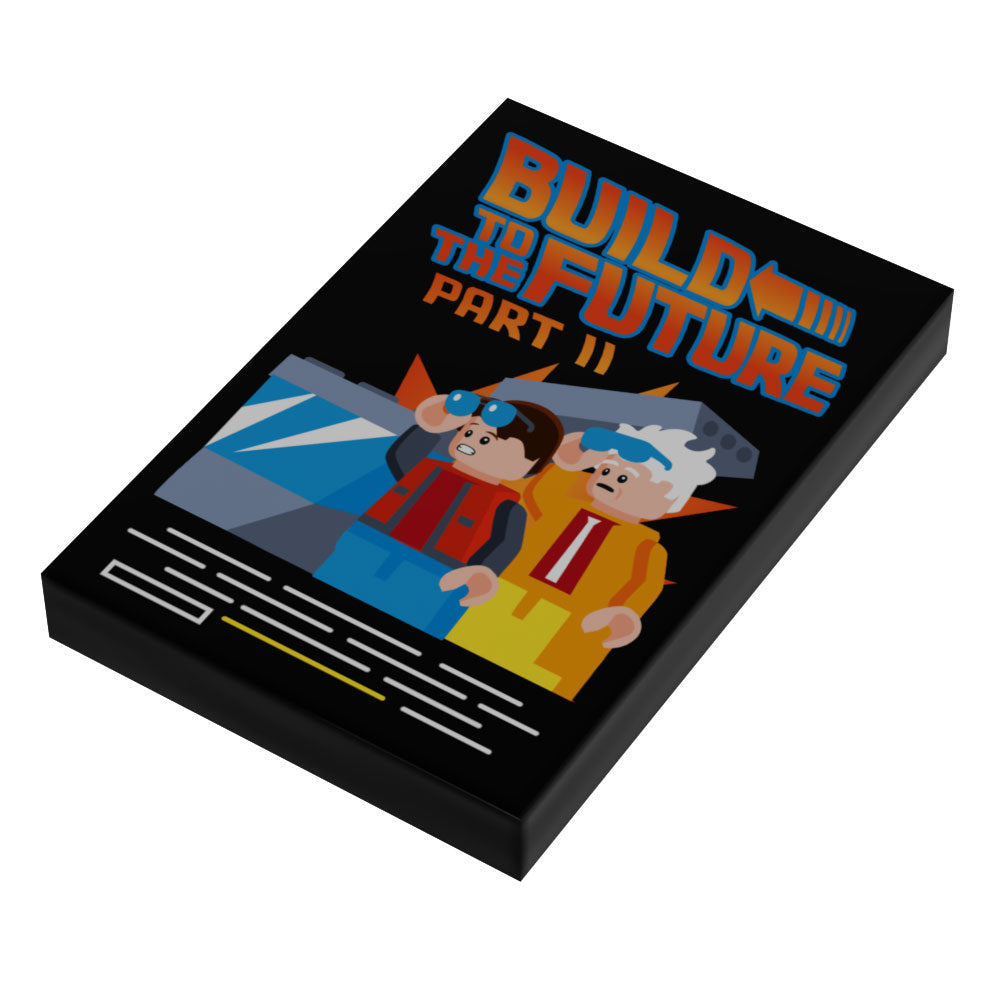 Build to the Future Part II Movie Cover (2x3 Tile) - B3 Customs (Online Order Only)