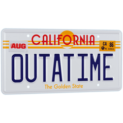 Back to the Future OUTATIME License Plate Replica (ONLINE ORDER ONLY)