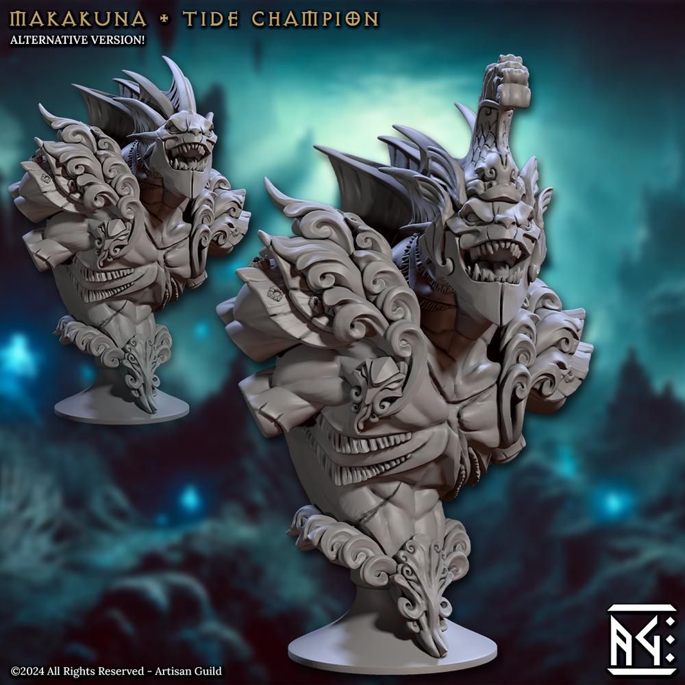 3D Printed Artisan Guild Mirmidons of the Death-Tide Busts Set 28mm 32mm (Online Only)