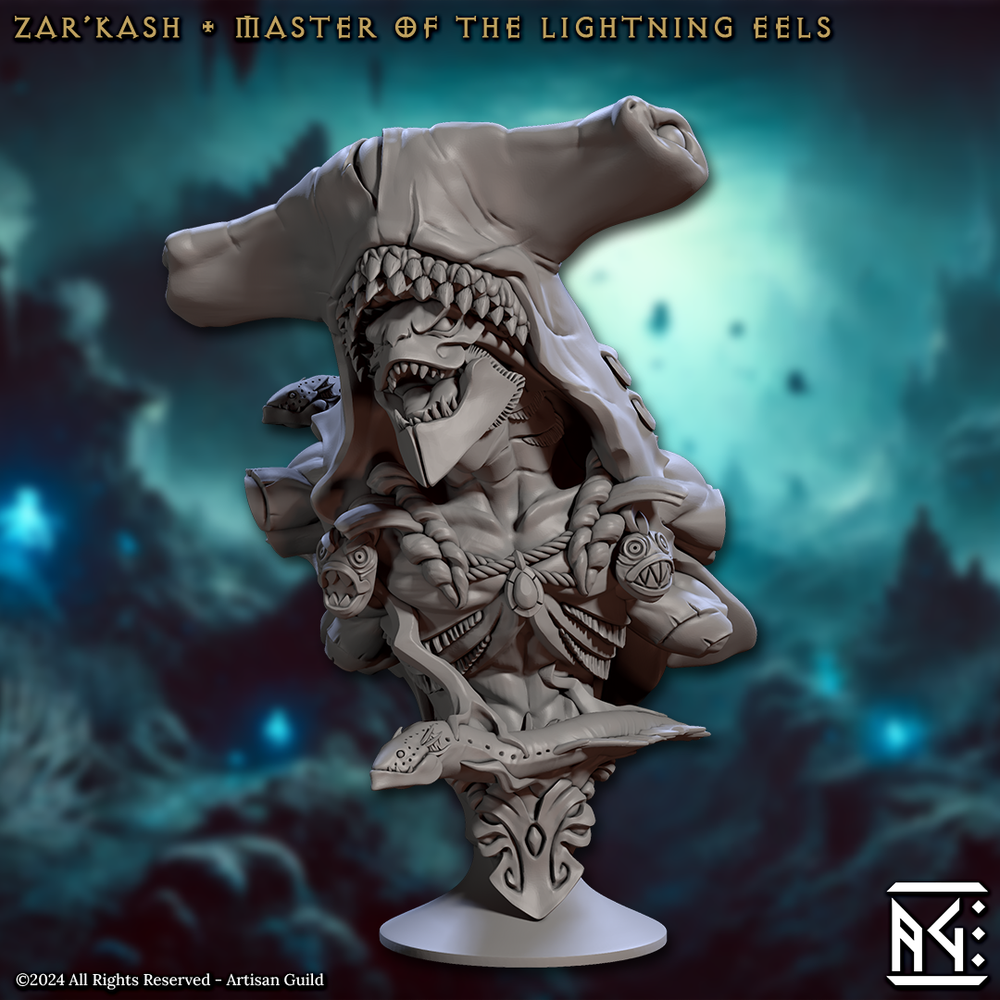 3D Printed Artisan Guild Mirmidons of the Death-Tide Busts Set 28mm 32mm (Online Only)