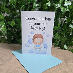 Congratulations on Baby Boy Card (ONLINE ORDER ONLY)