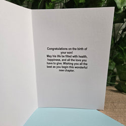 Congratulations on Baby Boy Card (ONLINE ORDER ONLY)