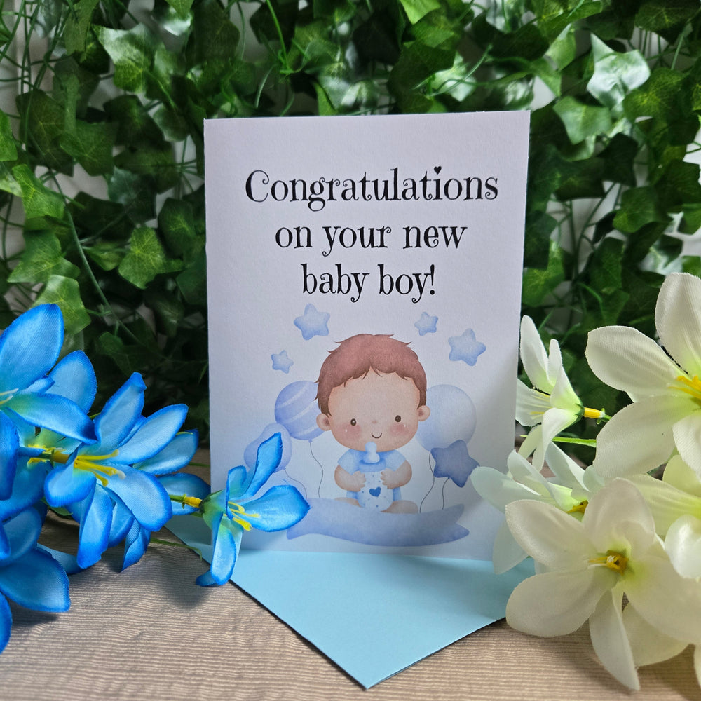 Congratulations on Baby Boy Card (ONLINE ORDER ONLY)