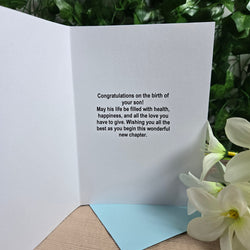 Congratulations on Baby Boy Card (ONLINE ORDER ONLY)