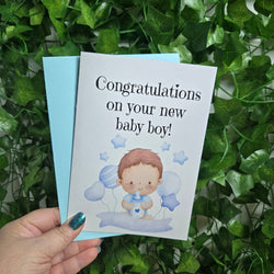 Congratulations on Baby Boy Card (ONLINE ORDER ONLY)