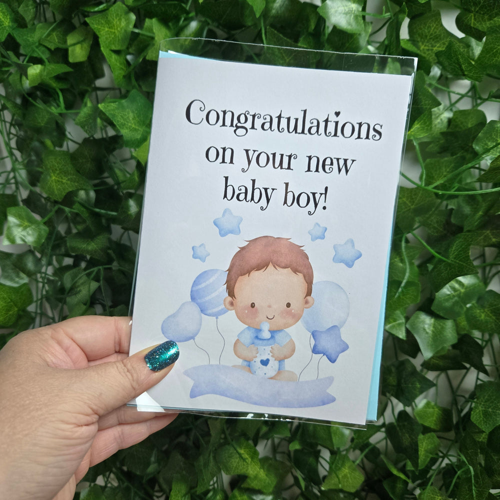 Congratulations on Baby Boy Card (ONLINE ORDER ONLY)