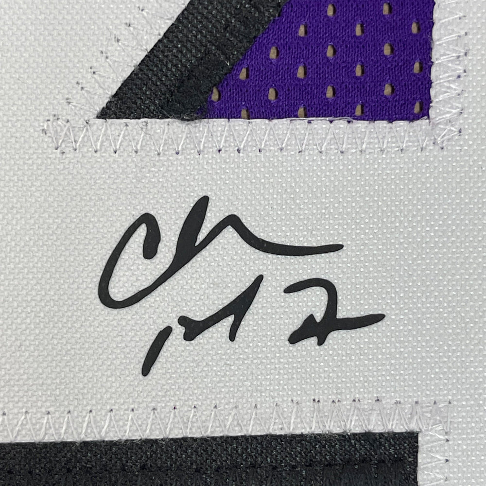 Framed Facsimile Autographed Charles Barkley 35x39 Phoenix Purple Reprint Laser Auto Basketball Jersey (ONLINE ORDER ONLY)