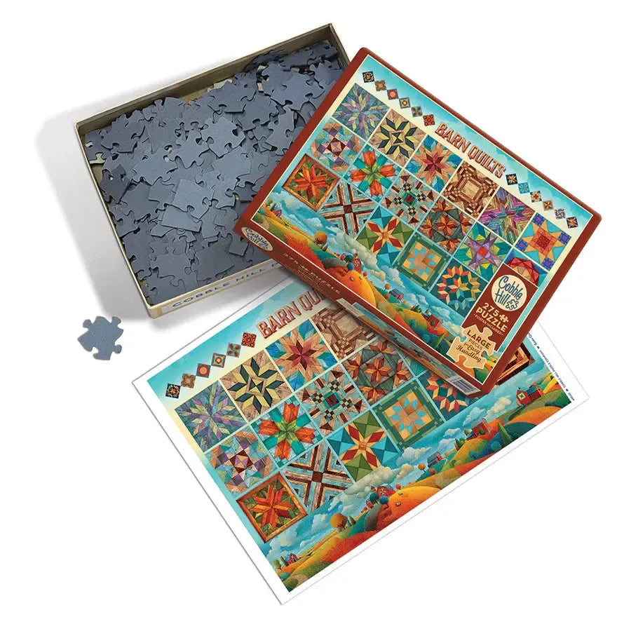 Barn Quilts 275 Large Piece Jigsaw Puzzle Cobble Hill (ONLINE ORDER ONLY)