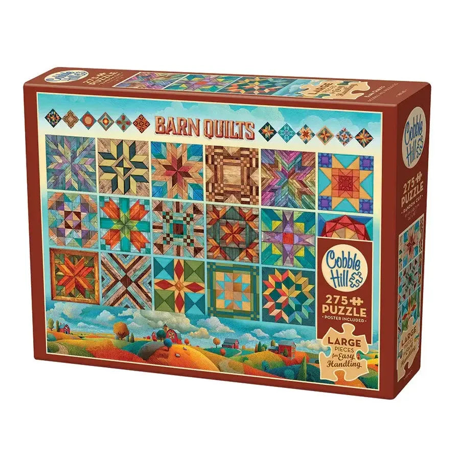 Barn Quilts 275 Large Piece Jigsaw Puzzle Cobble Hill (ONLINE ORDER ONLY)