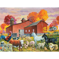 Barn Yard Gathering 500 Piece Soft Touch Jigsaw Puzzle Crown Point (ONLINE ORDER ONLY)