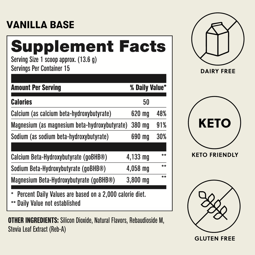 Base Ketones - Exogenous Ketones Drink Mix with goBHB®