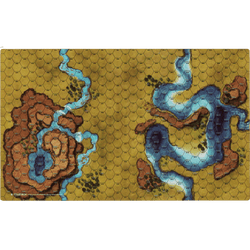 BattleTech: Battle Mat - Savannahs Sinkholes/Mountain Lake