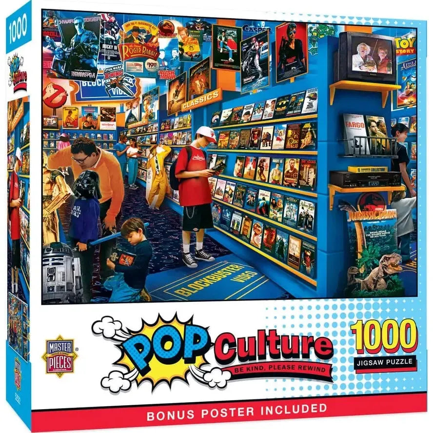 Be Kind, Please Rewind Pop Culture 1000 Piece Jigsaw Puzzle MasterPieces (ONLINE ORDER ONLY)