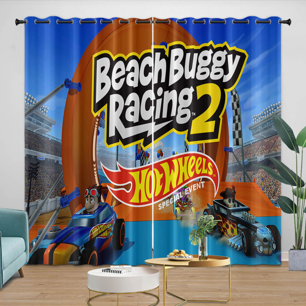 Beach Buggy Racing Curtains Blackout Window Drapes (Online Order Only)
