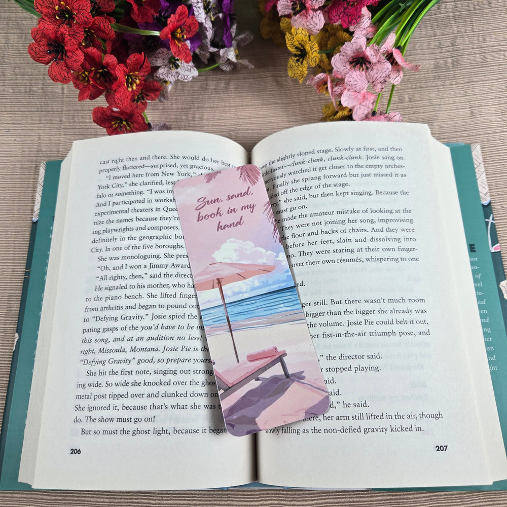 Beach Setting with Reading Quotes Bookmark (ONLINE ORDER ONLY)