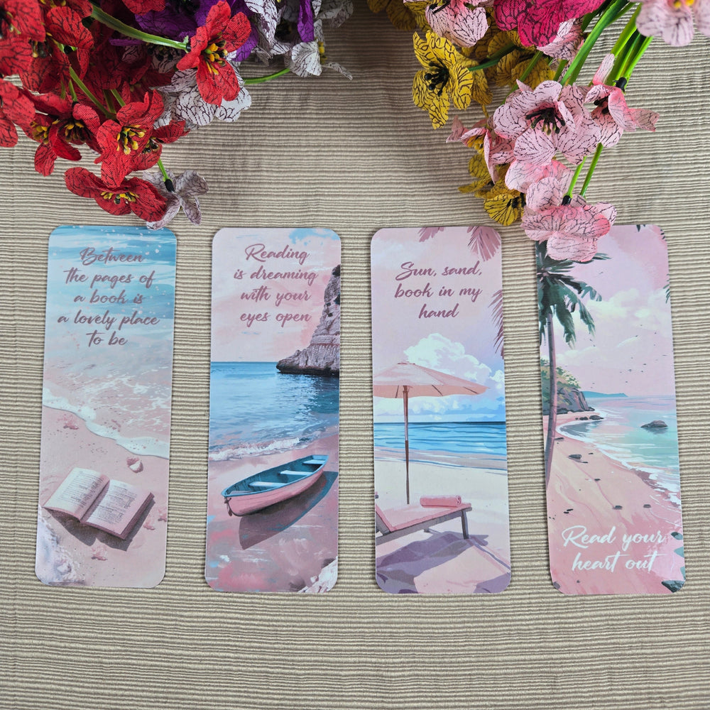 Beach Setting with Reading Quotes Bookmark (ONLINE ORDER ONLY)