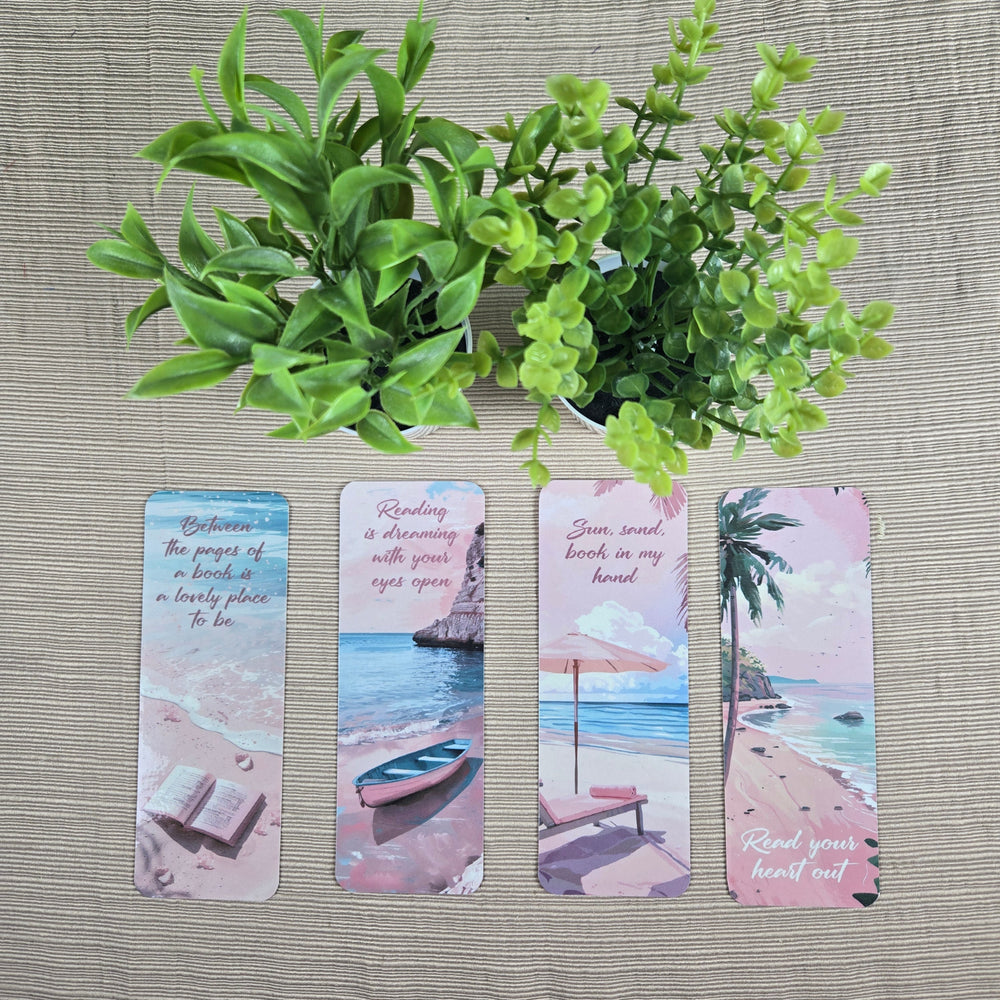 Beach Setting with Reading Quotes Bookmark (ONLINE ORDER ONLY)