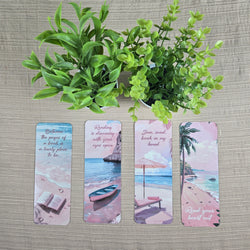 Beach Setting with Reading Quotes Bookmark (ONLINE ORDER ONLY)
