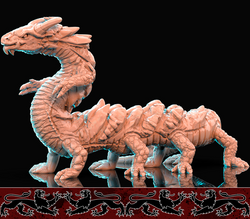 3D Printed Nafarrate Behir Bestiary Vol. 1 Bestiary Creatures Volume 1 28mm 32mm D&D (Online Only)