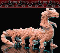 3D Printed Nafarrate Behir Bestiary Vol. 1 Bestiary Creatures Volume 1 28mm 32mm D&D (Online Only)