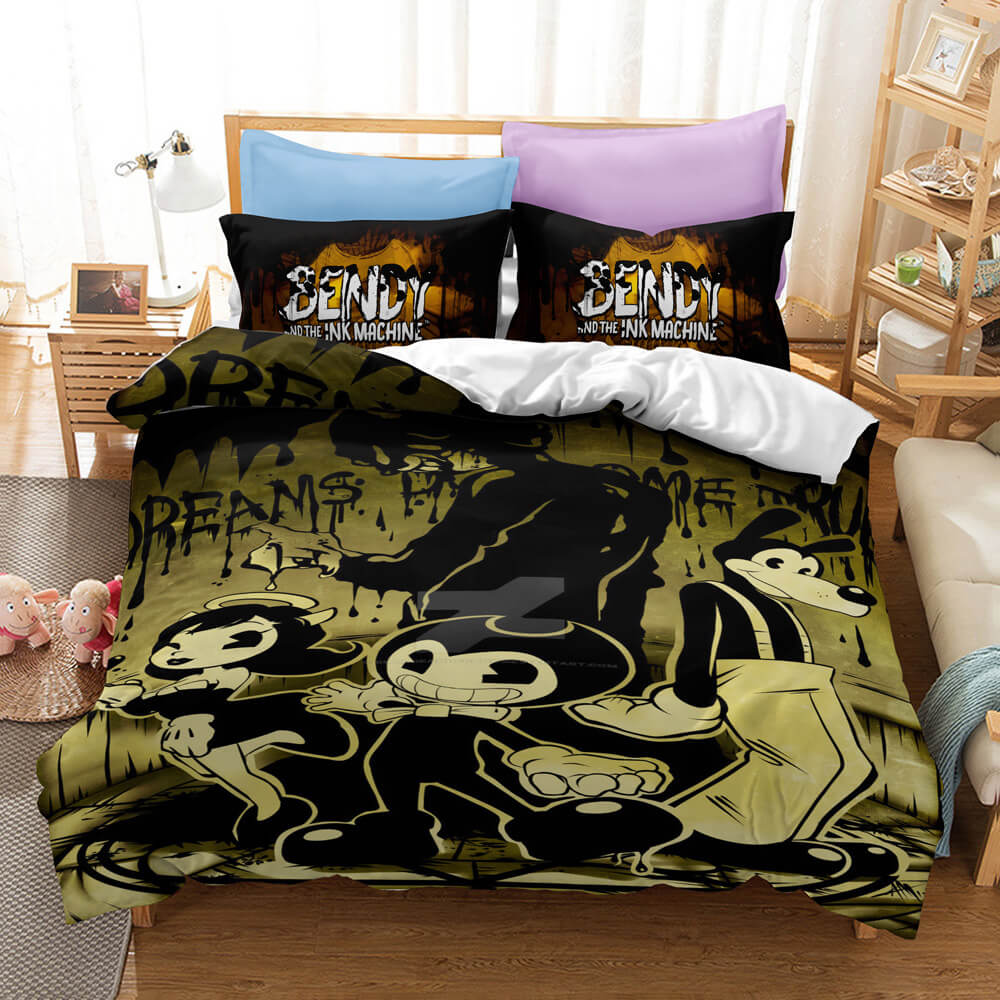 Bendy And The Ink Machine Cosplay Bedding Set Quilt Cover Without Filler (Online Order Only)