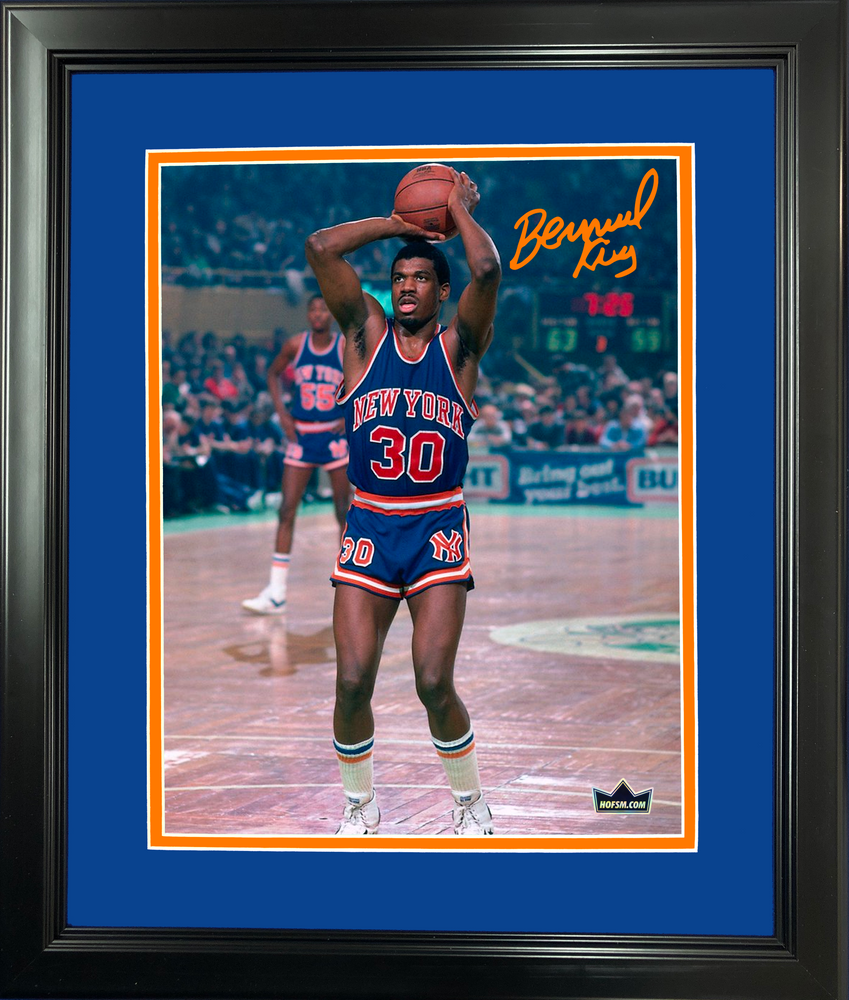 Framed Bernard King Facsimile Laser Engraved Signature Auto 11"x14"Basketball Photo HOFSM Holo (ONLINE ORDER ONLY)