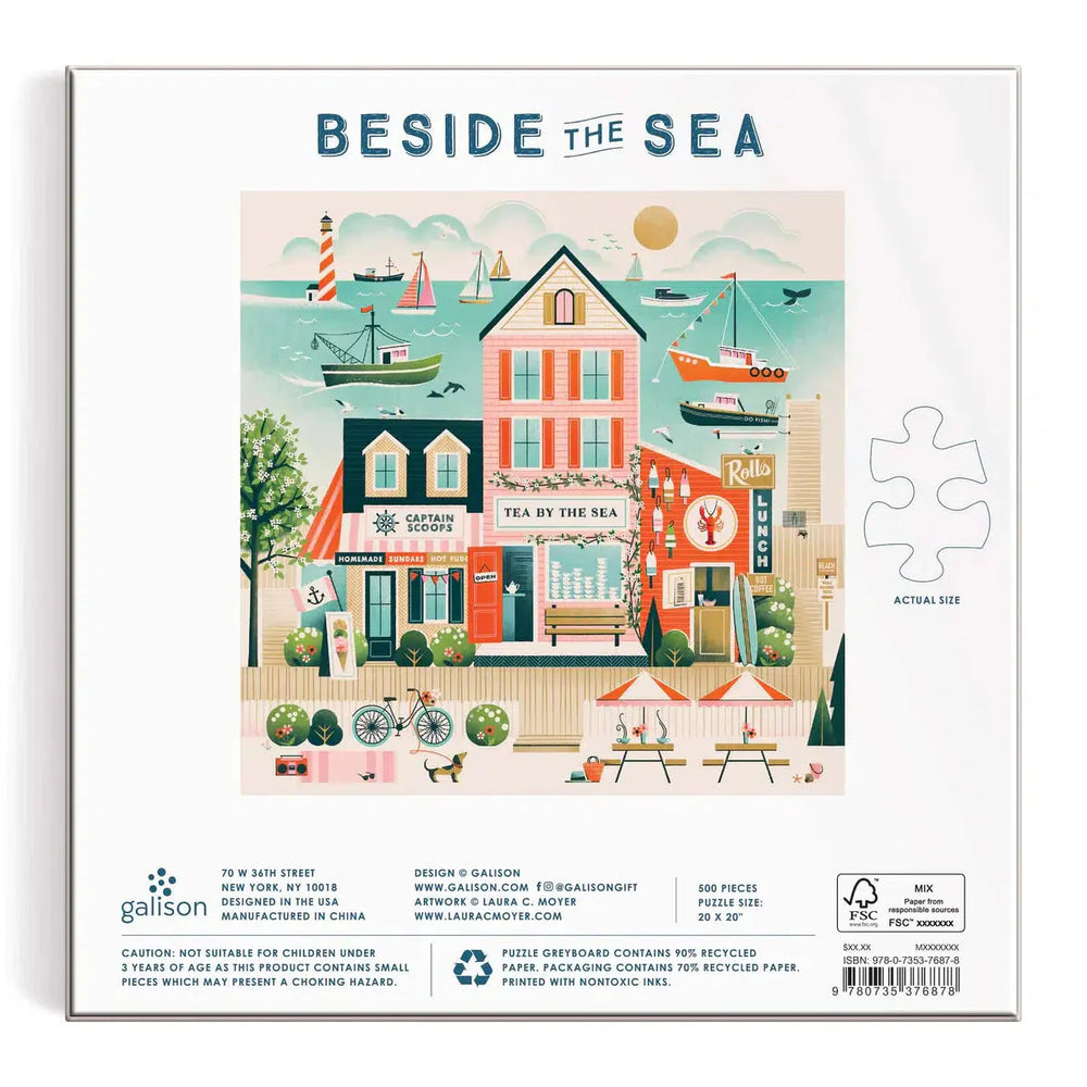 Beside the Sea 500 Piece Jigsaw Puzzle Galison (ONLINE ORDER ONLY)