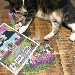 Beware of the Dog... Cat is Shady... 1000 Piece Soft Touch Jigsaw Puzzle Ellembee (ONLINE ORDER ONLY)