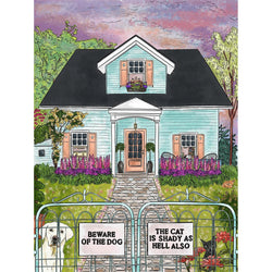 Beware of the Dog... Cat is Shady... 1000 Piece Soft Touch Jigsaw Puzzle Ellembee (ONLINE ORDER ONLY)