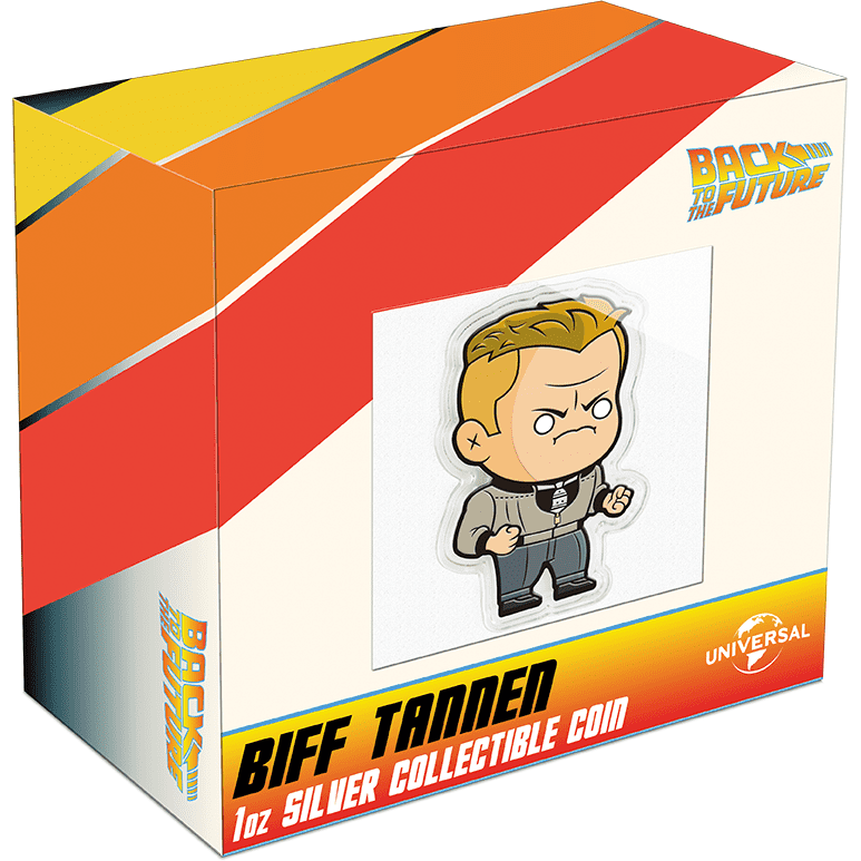 Back to the Future Limited Edition 2021 Biff Tannen shaped 1oz silver coin (ONLINE ORDER ONLY)