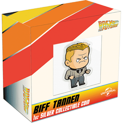 Back to the Future Limited Edition 2021 Biff Tannen shaped 1oz silver coin (ONLINE ORDER ONLY)