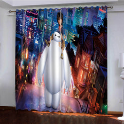 Big Hero 6 Curtains Pattern Blackout Window Drapes (Online Order Only)
